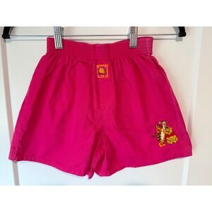 Vintage Winnie The Pooh Tigger Pink Cotton Shorts Girls 7/8 Disney 90s